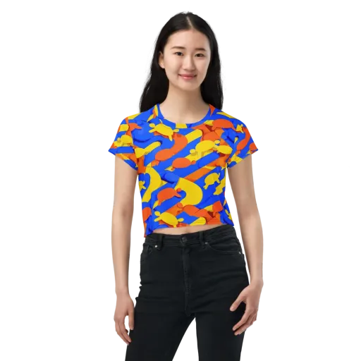 Electric Picnic on a Crop Tee