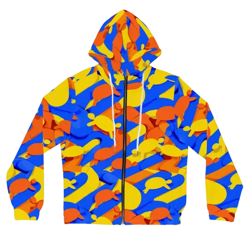 Electric Picnic on a Women's Full-Zip Hoodie