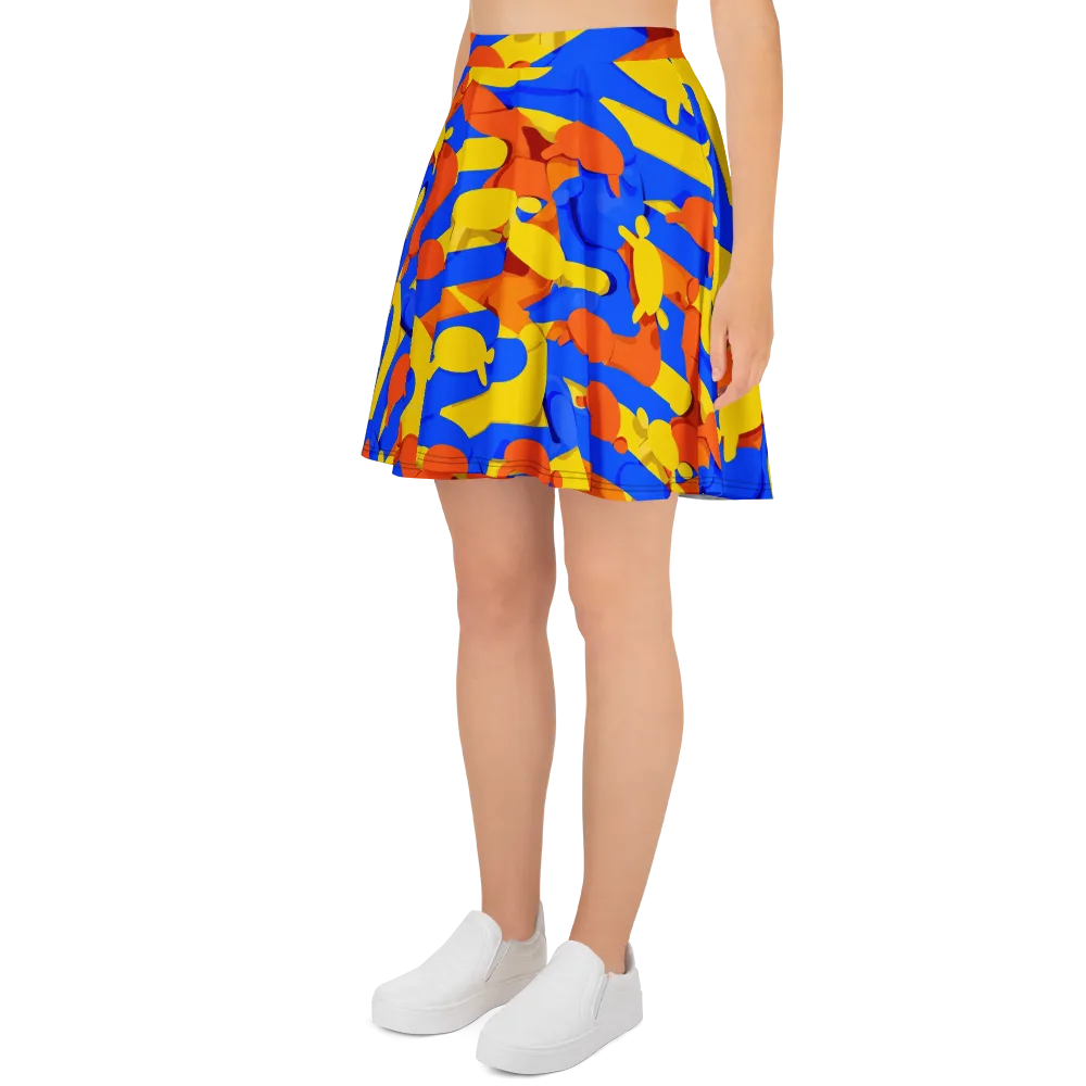 Electric Picnic on Skater Skirt — Left