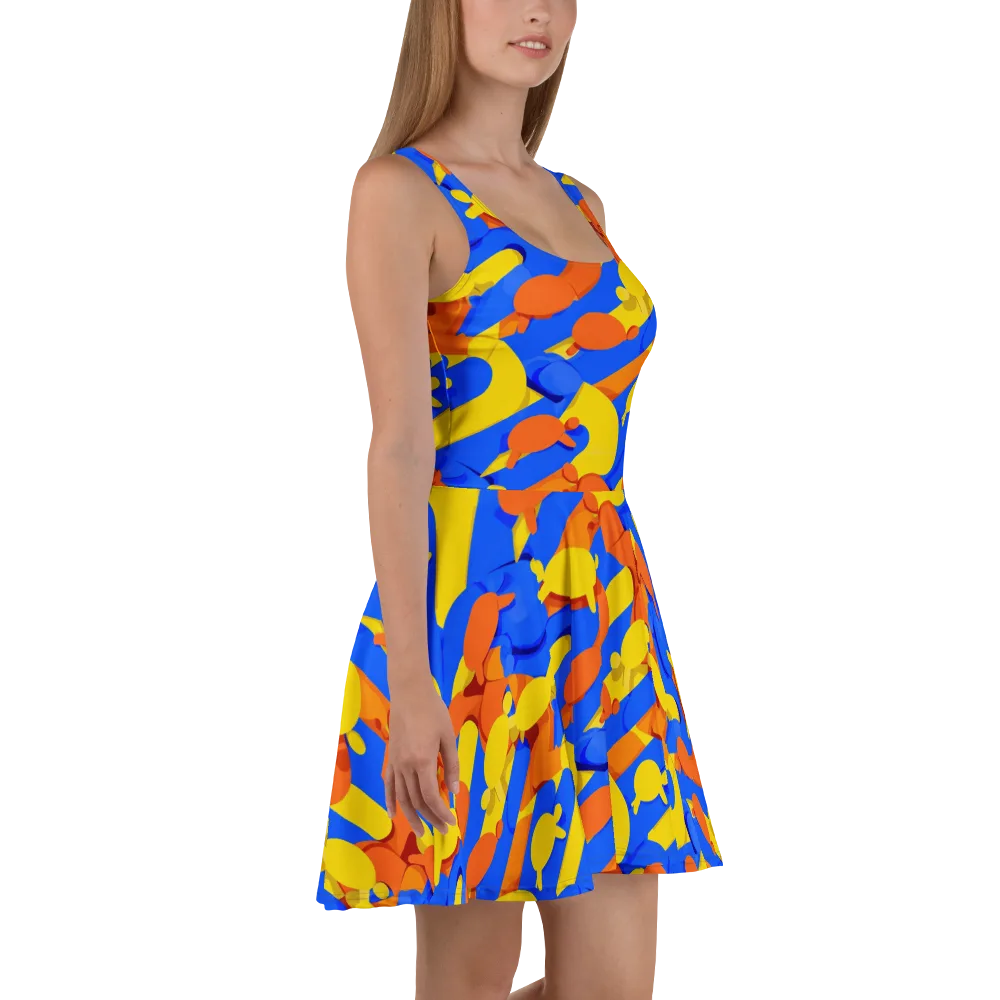 Electric Picnic on Skater Dress — Right