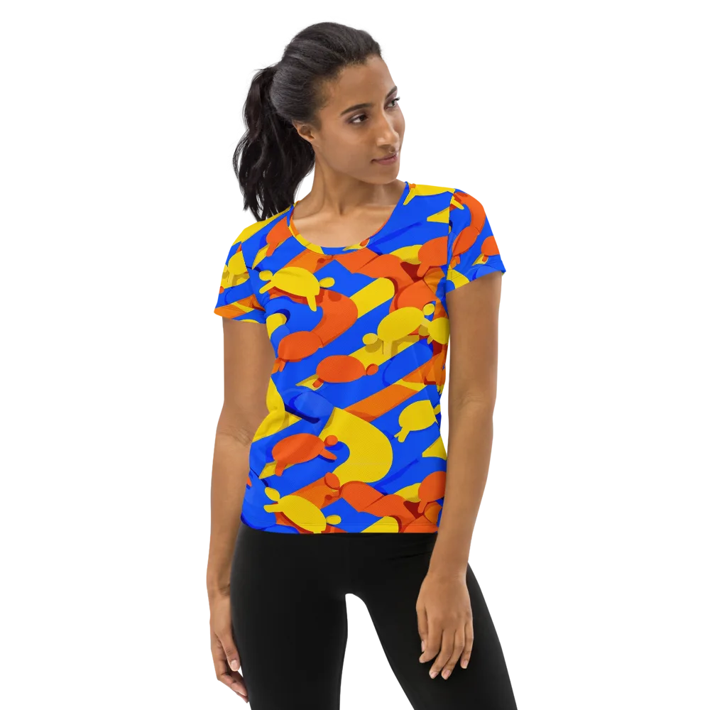Electric Picnic on Women's Athletic T-Shirt — Front