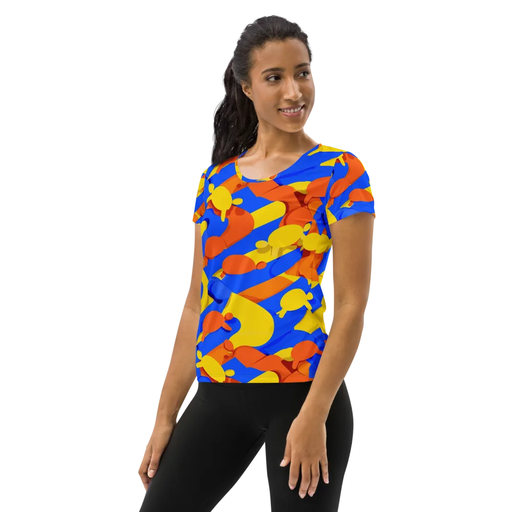 Electric Picnic on Women's Athletic T-Shirt — Left