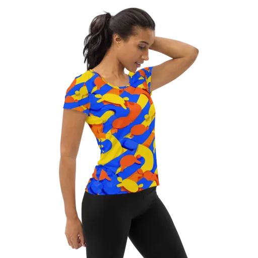 Electric Picnic on a Women's Athletic T-Shirt