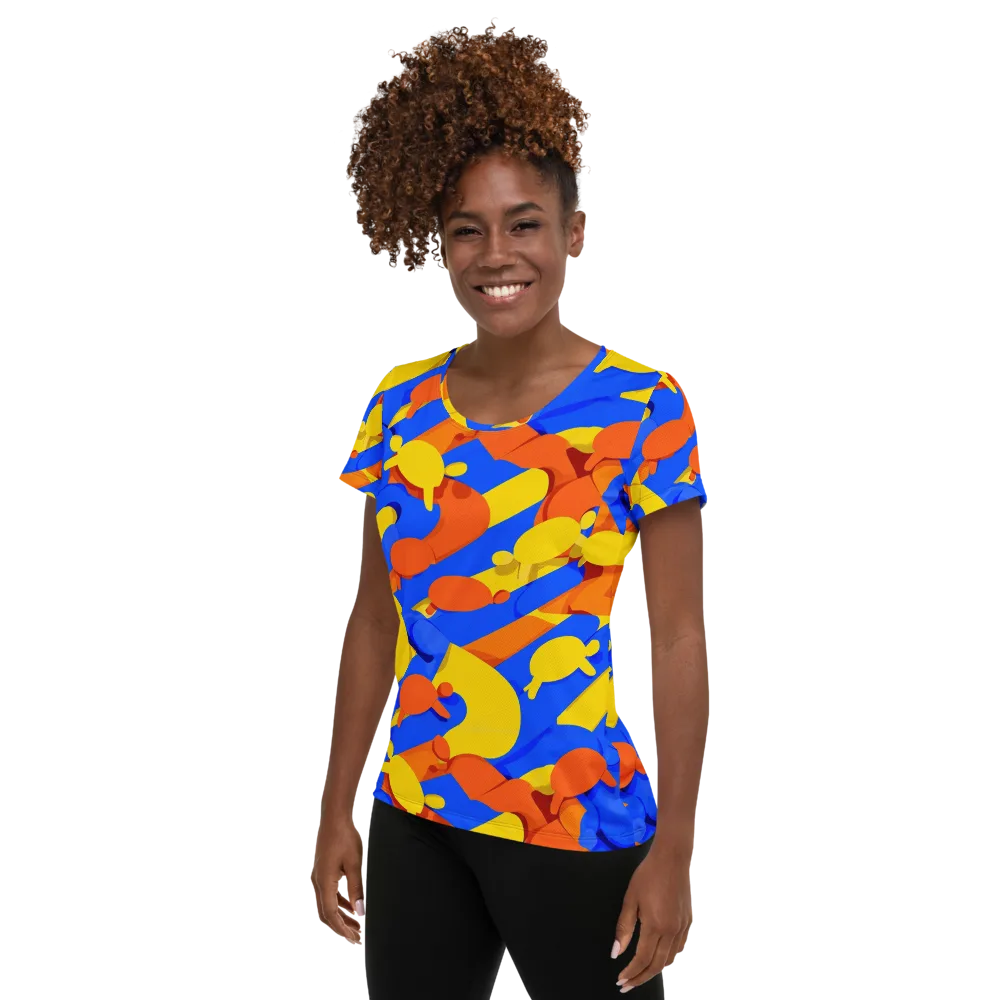 Electric Picnic on Women's Athletic T-Shirt — Left