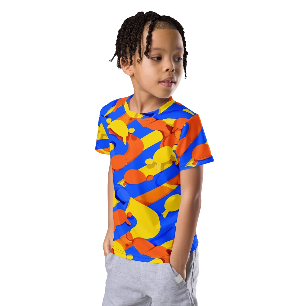 Electric Picnic on Kids Crew Neck T-Shirt — Left Front