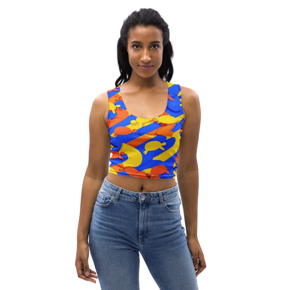 Electric Picnic on Crop Top — Front