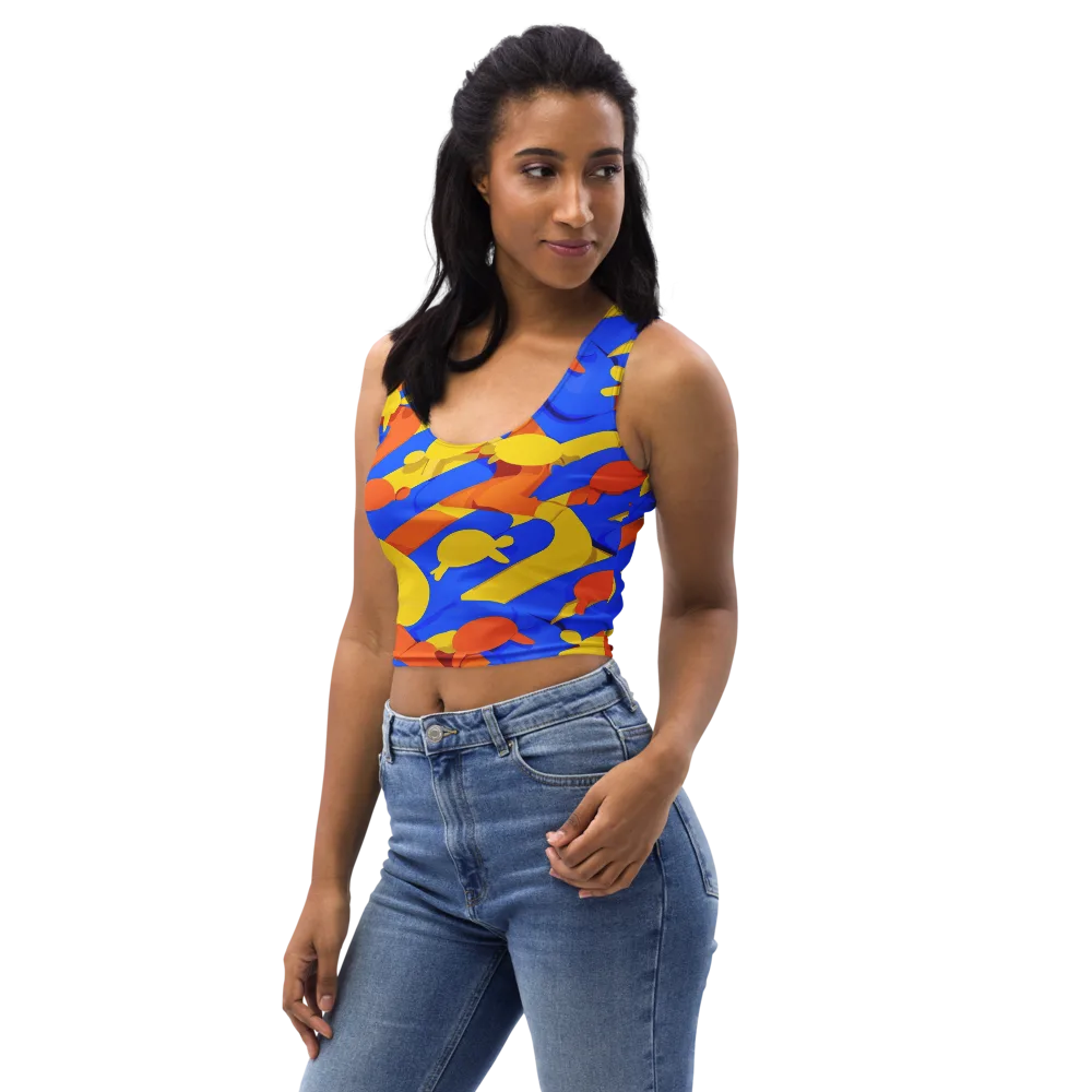 Electric Picnic on Crop Top — Left Front