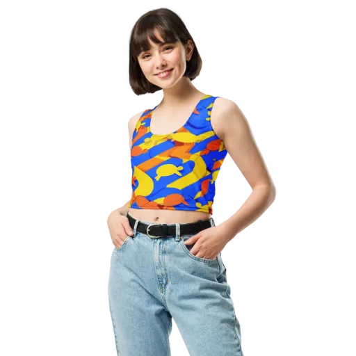 Electric Picnic on a Crop Top