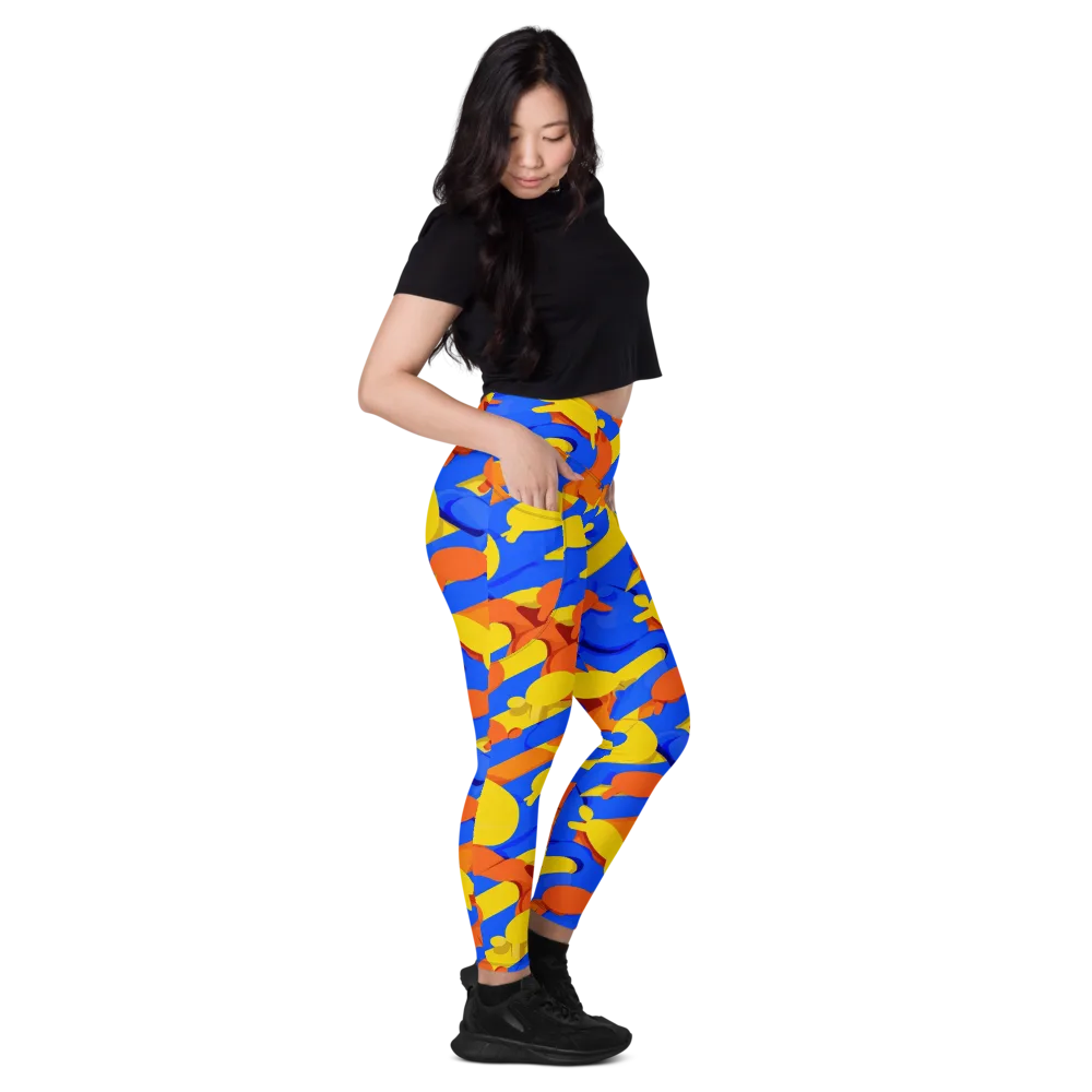 Electric Picnic on Leggings with Pockets — Right