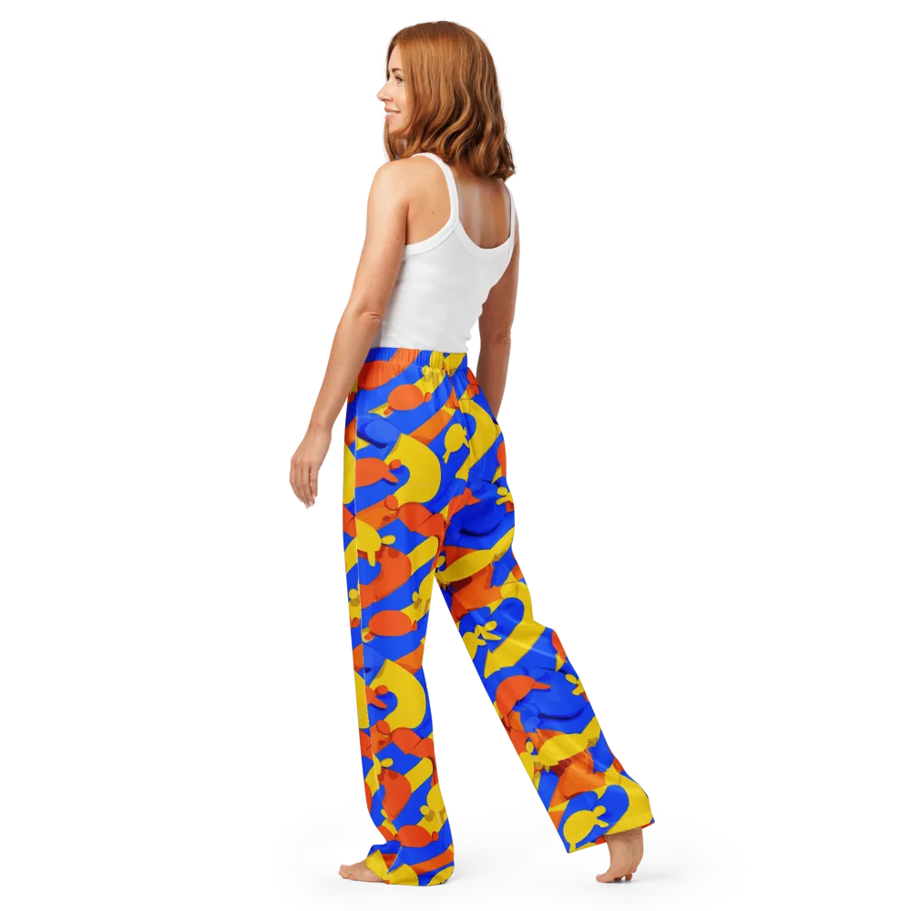 Electric Picnic on Women's Pajama Pants — Back