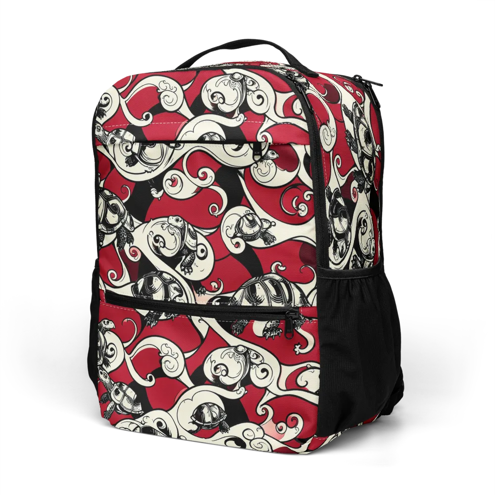 Crimson Tortoise on Utility Backpack — Left Front