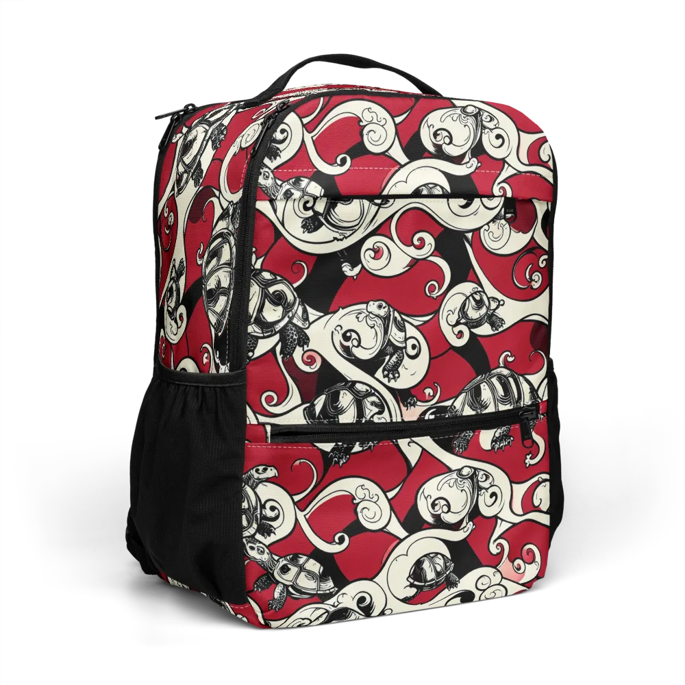 Crimson Tortoise on Utility Backpack — Right Front