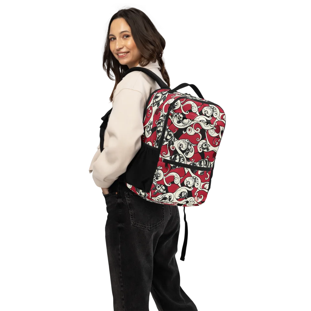 Crimson Tortoise on Utility Backpack — Back