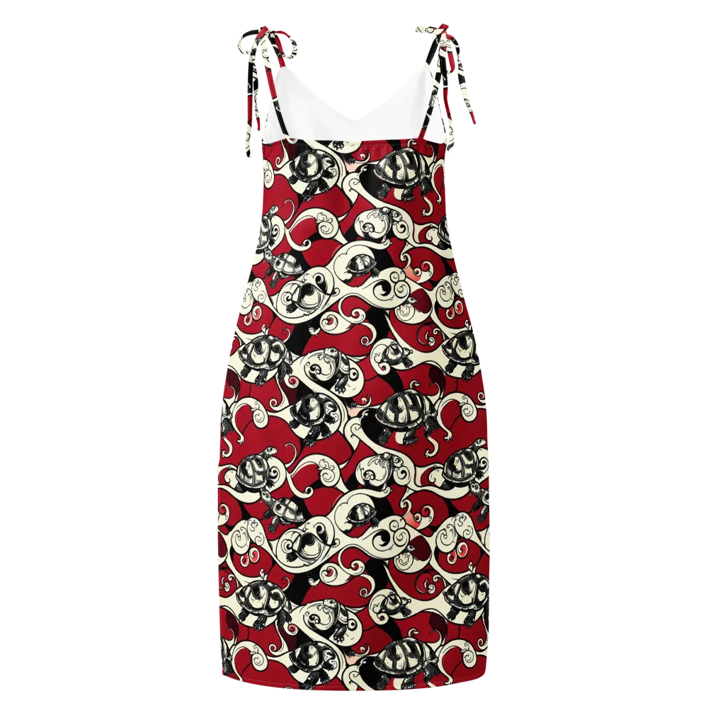 Crimson Tortoise on Slip Dress — Back