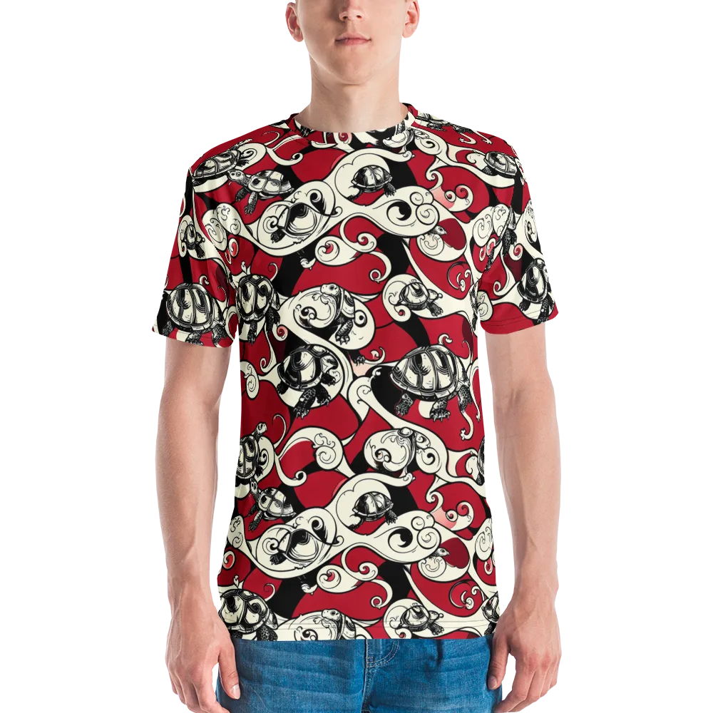 Crimson Tortoise on Men's Crew Neck T-Shirt — Front