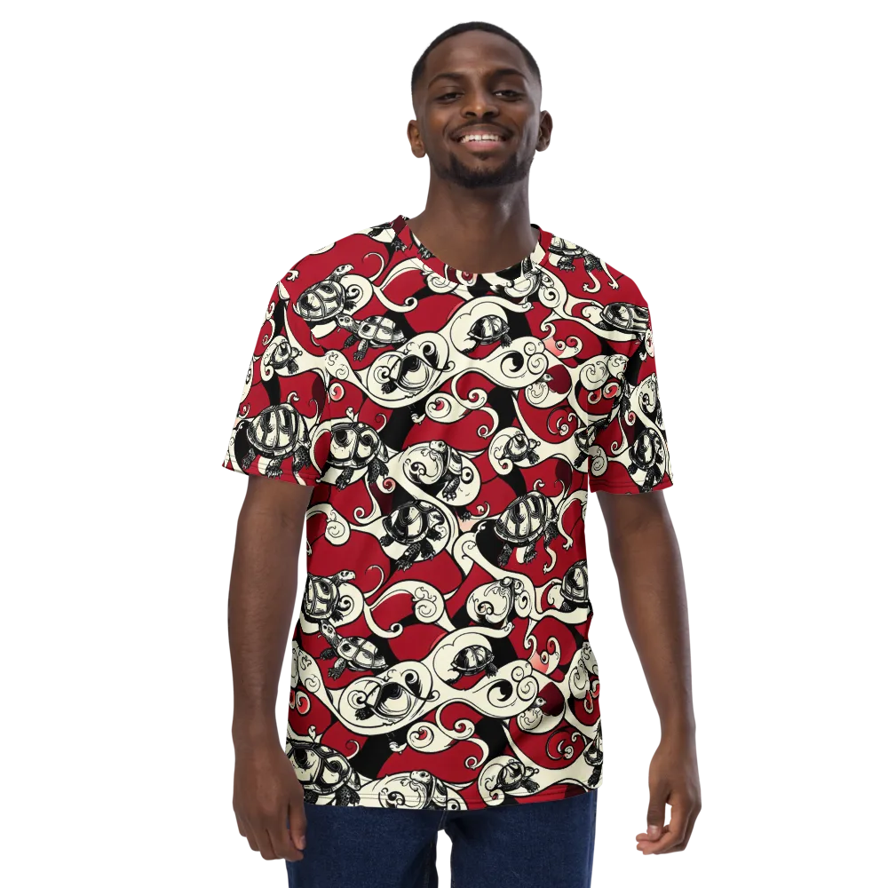 Crimson Tortoise on Men's Crew Neck T-Shirt — Front