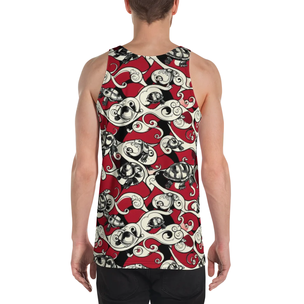Crimson Tortoise on Men's Tank Top — Back