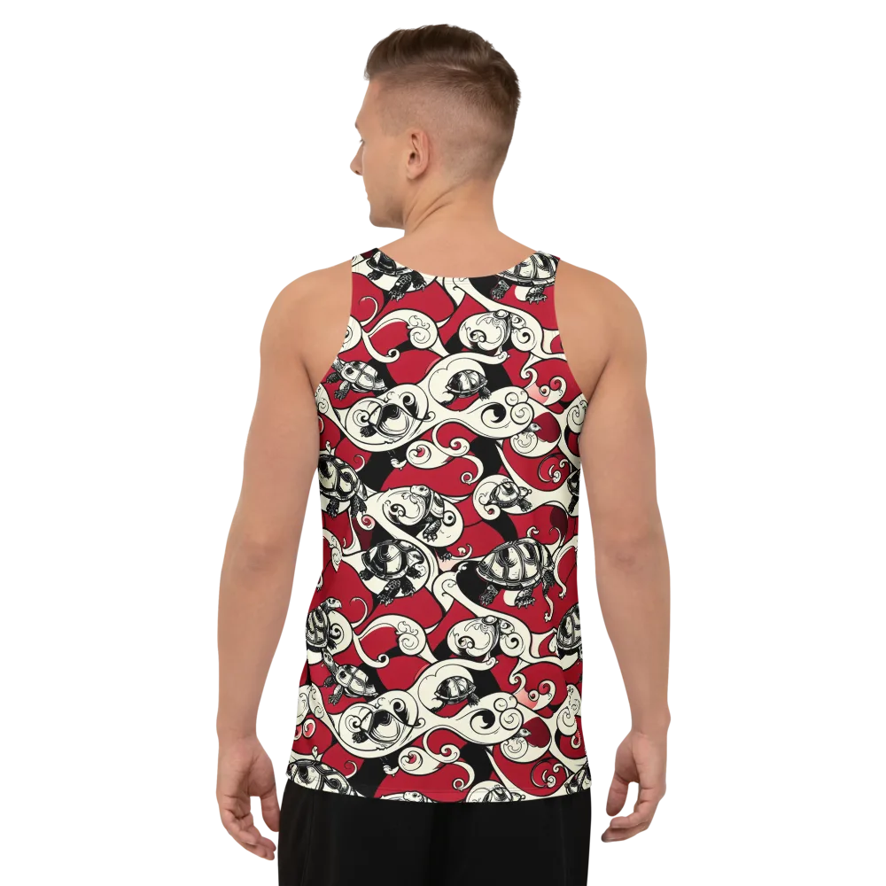 Crimson Tortoise on Men's Tank Top — Back