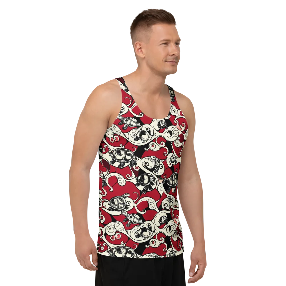 Crimson Tortoise on Men's Tank Top — Right Front
