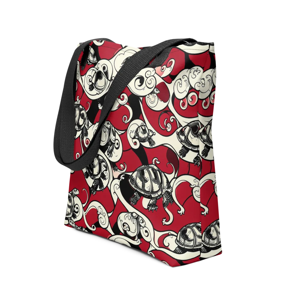 Crimson Tortoise on Tote Bag — Front