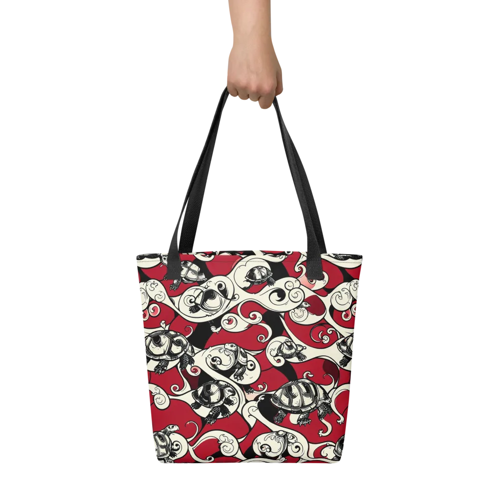 Crimson Tortoise on Tote Bag — Front