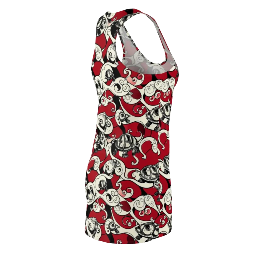 Crimson Tortoise on Racerback Dress — Back Side