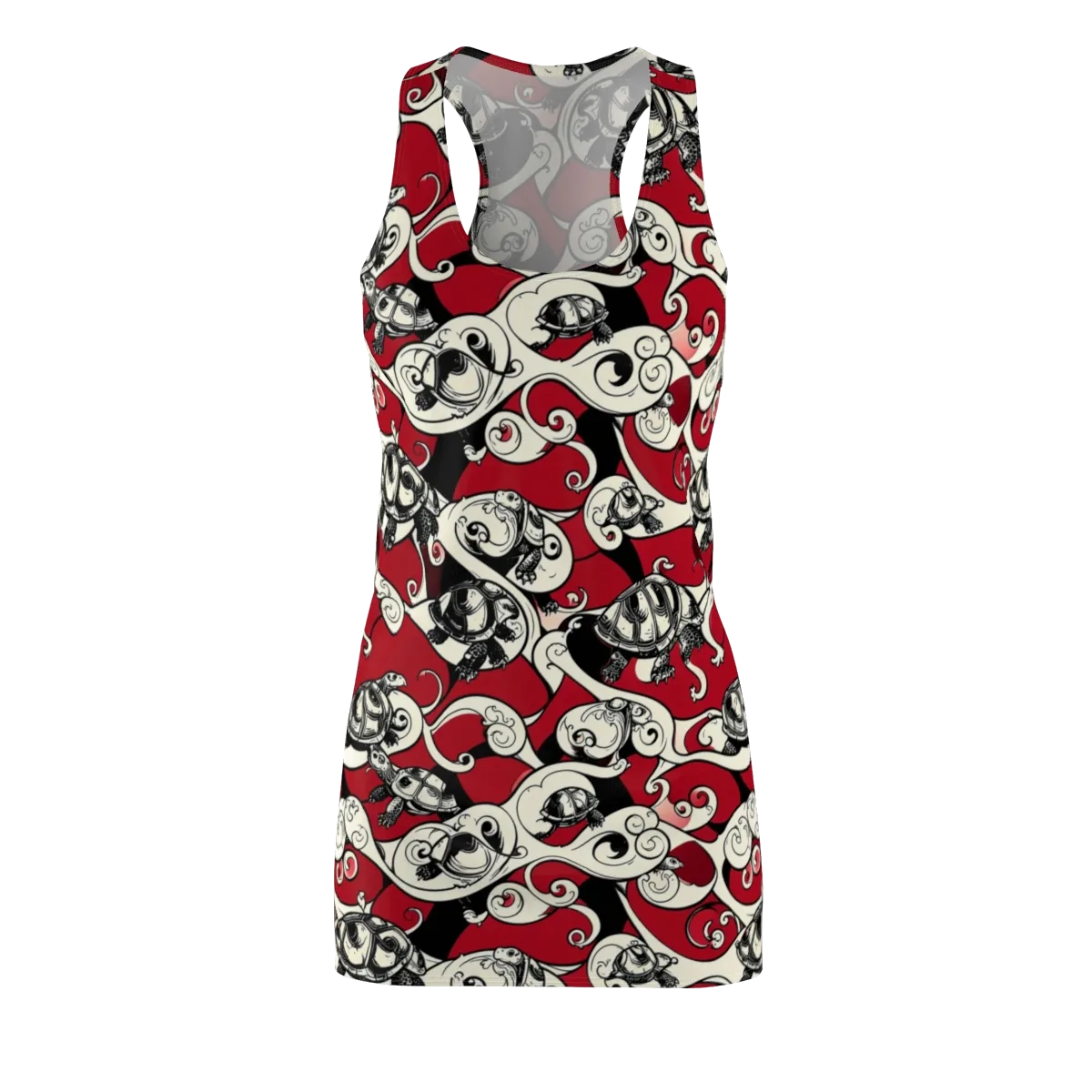 Crimson Tortoise on Racerback Dress — Front