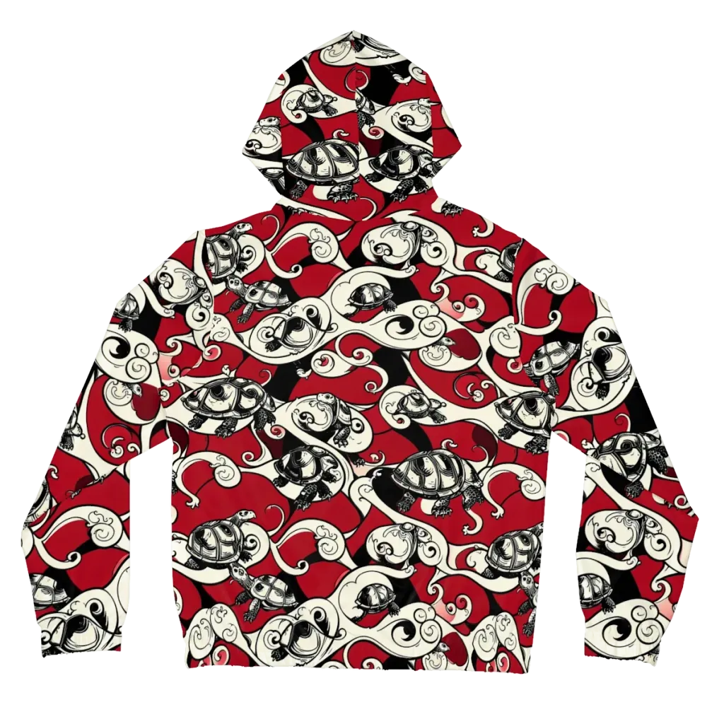 Crimson Tortoise on Women's Full-Zip Hoodie — Back