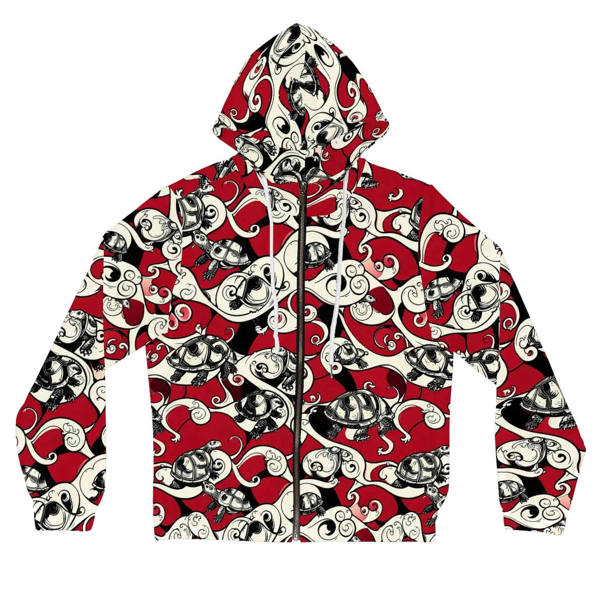 Crimson Tortoise on Women's Full-Zip Hoodie — Front