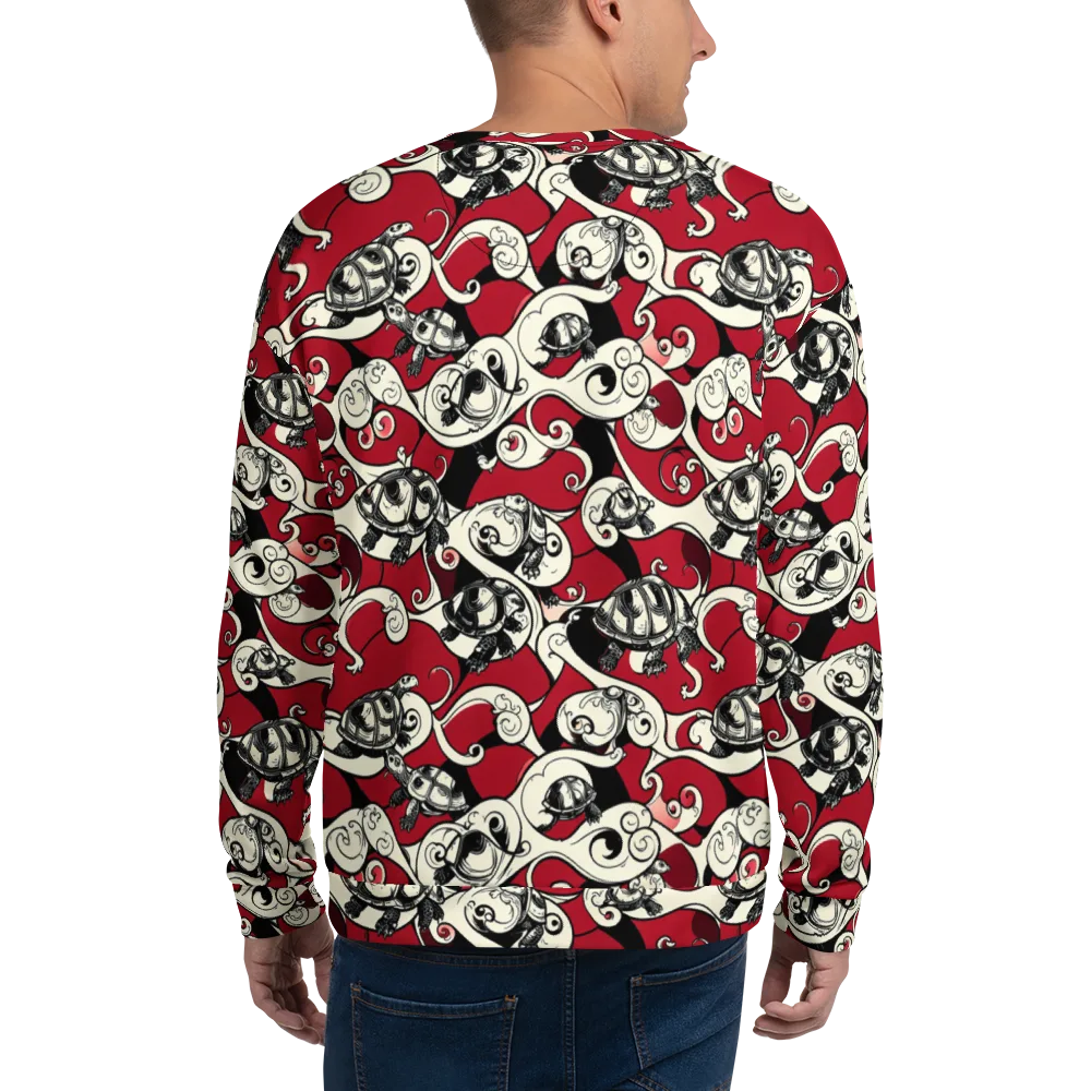 Crimson Tortoise on Sweatshirt — Back