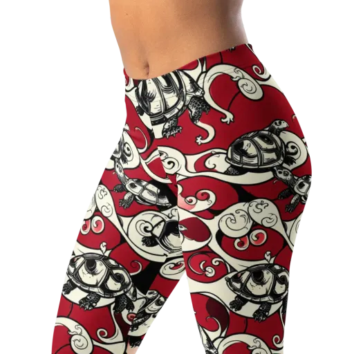 Crimson Tortoise on a Leggings