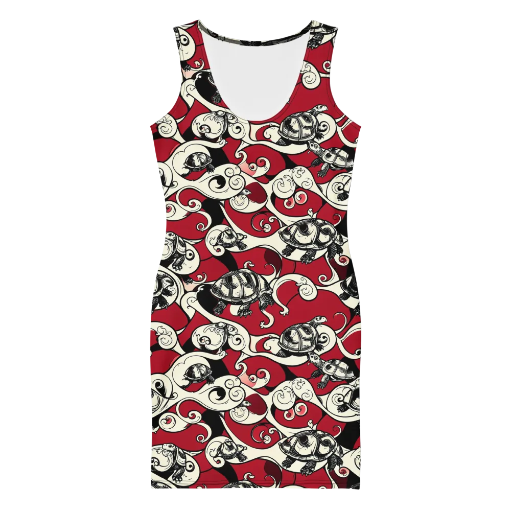 Crimson Tortoise on Bodycon Dress — Front