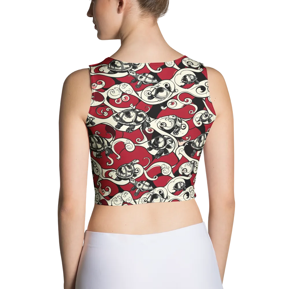 Crimson Tortoise on Crop Top — Back