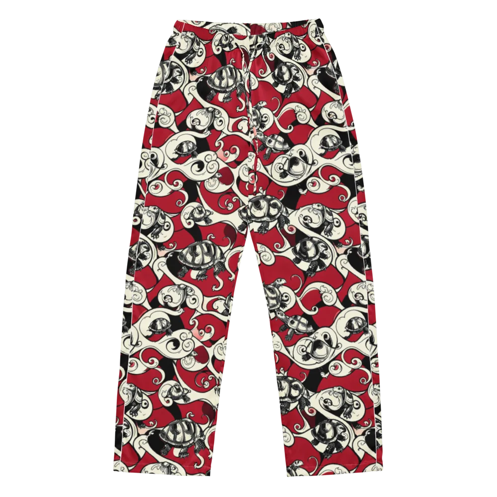 Crimson Tortoise on Women's Pajama Pants — Front