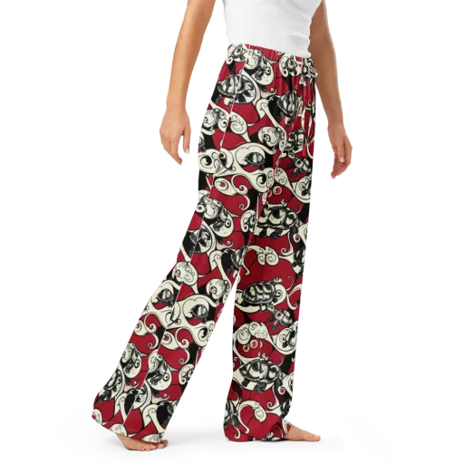 Crimson Tortoise on a Women's Pajama Pants