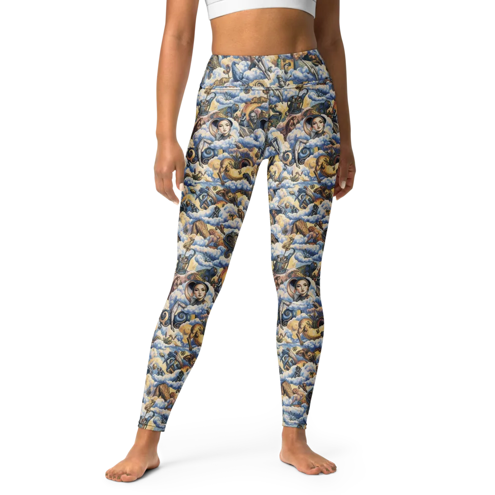Cloud Cabinet on Yoga Leggings — Front