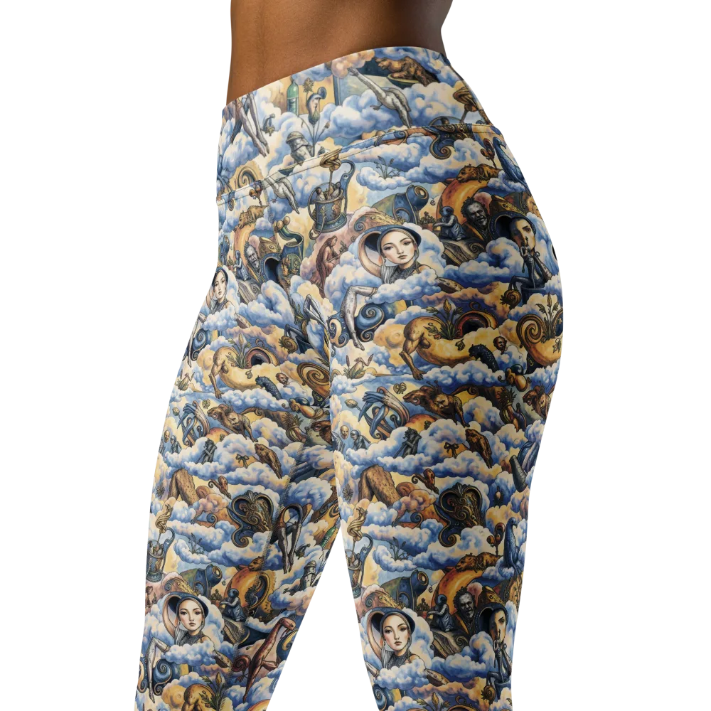 Cloud Cabinet on Yoga Leggings — Left Front