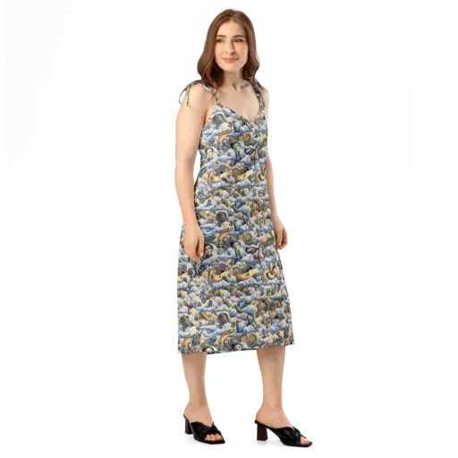 Cloud Cabinet on a Slip Dress
