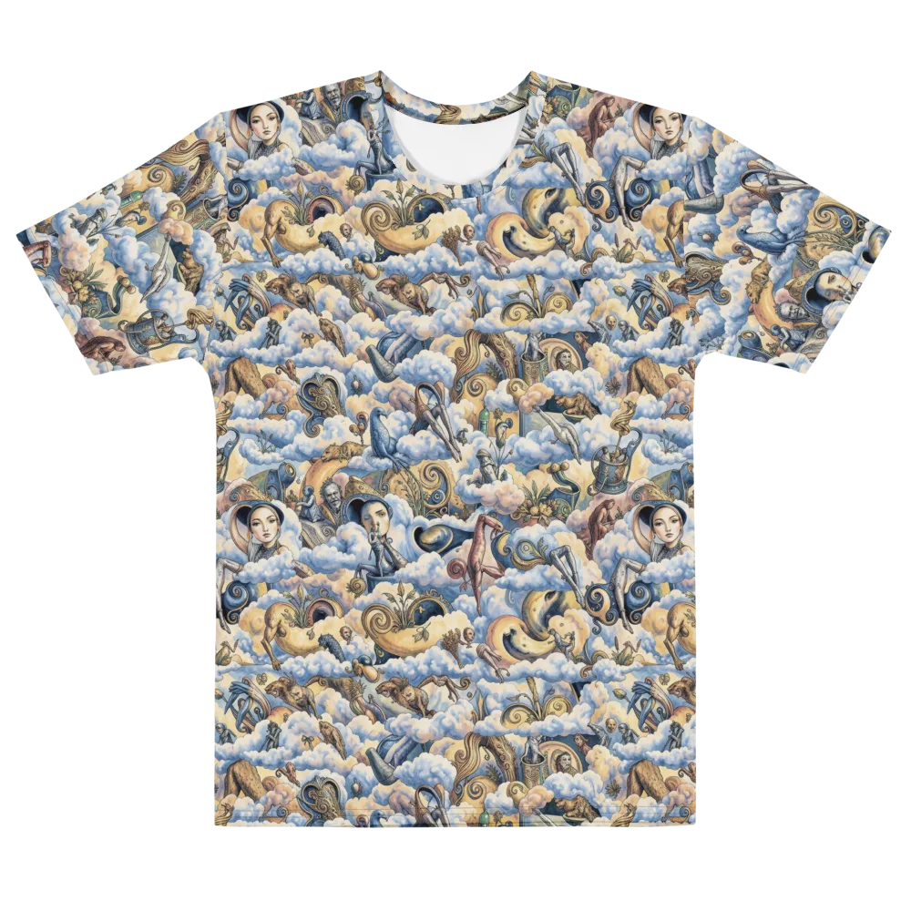 Cloud Cabinet on Men's Cotton Crew Neck T-Shirt — Front
