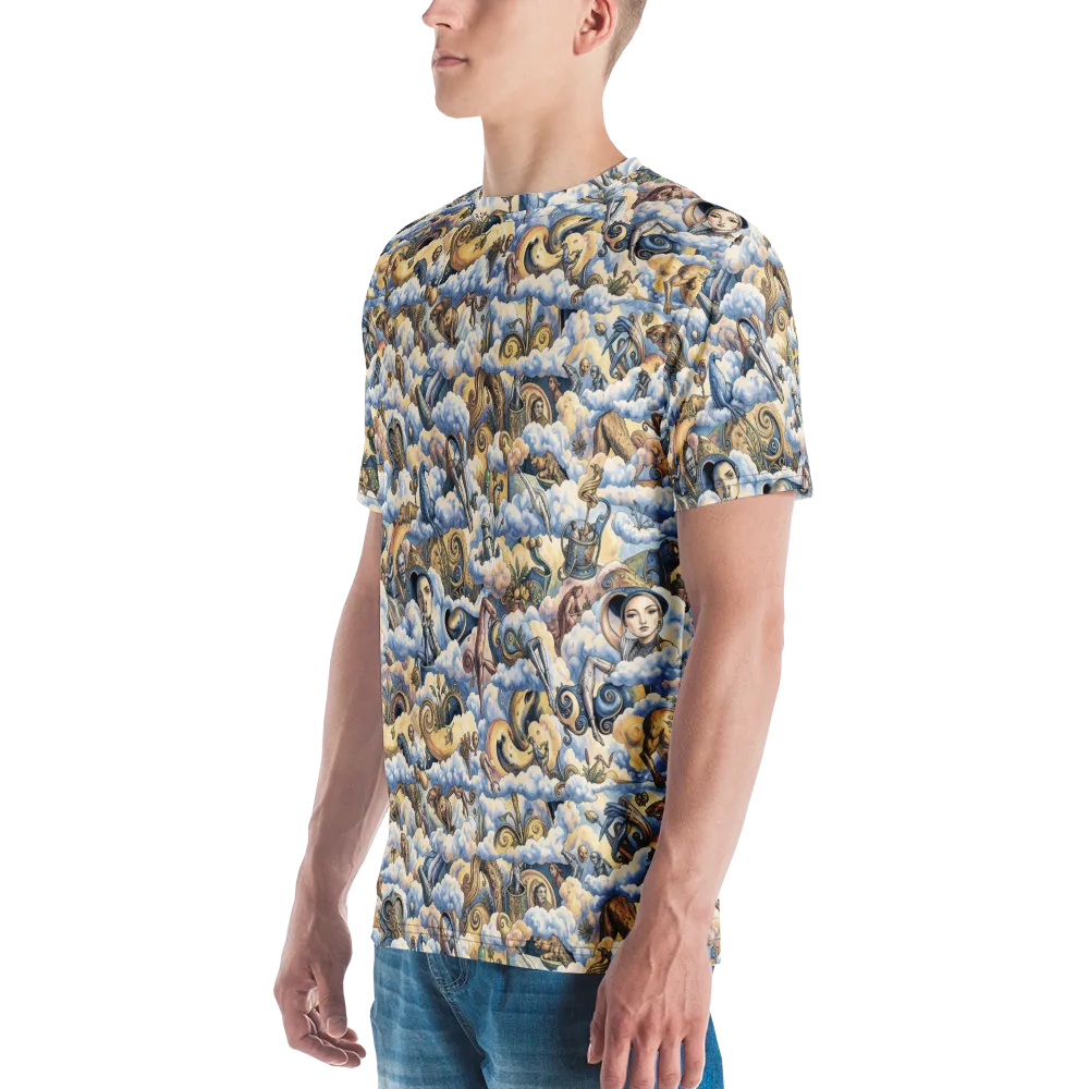 Cloud Cabinet on Men's Crew Neck T-Shirt — Left