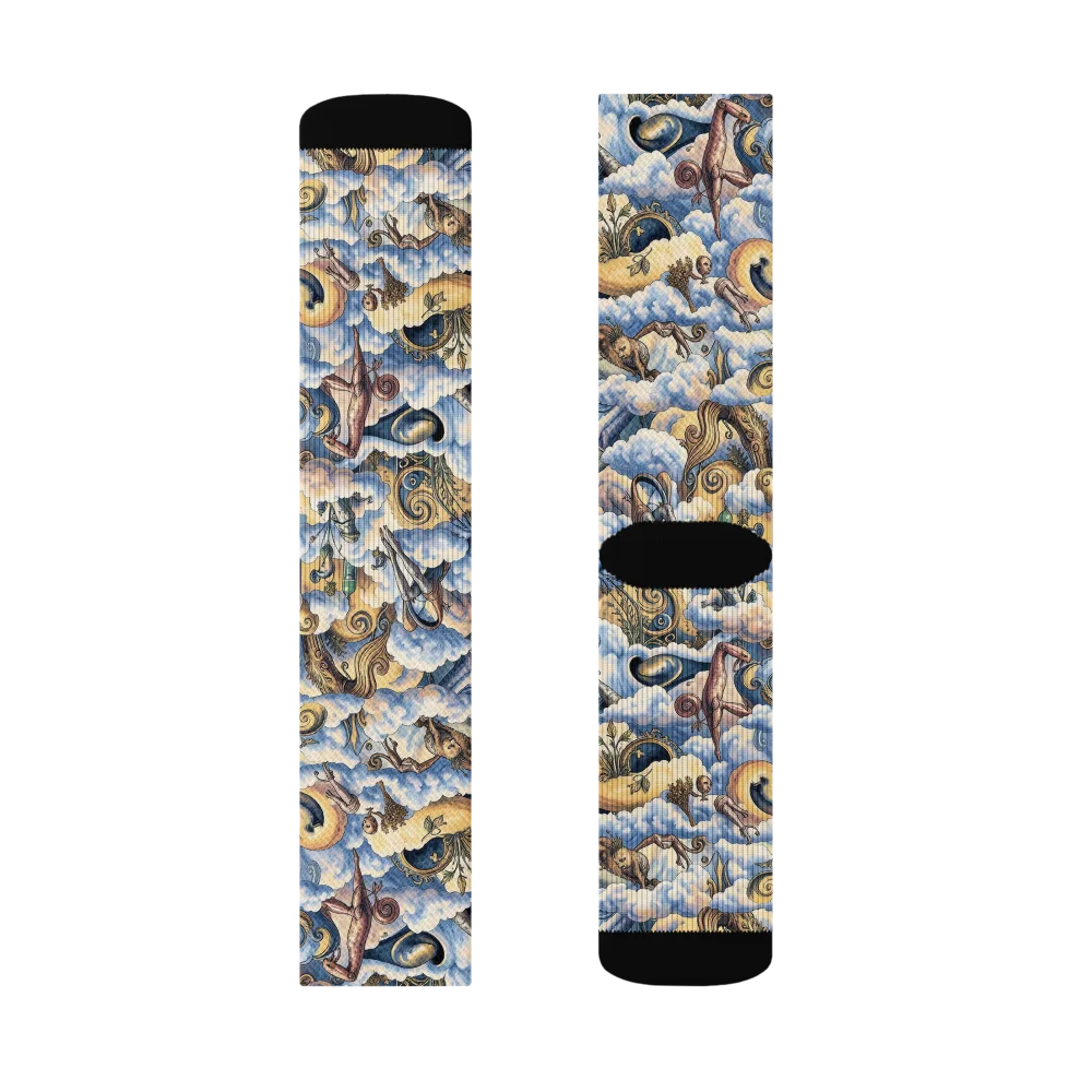 Cloud Cabinet on Socks — Left Sock