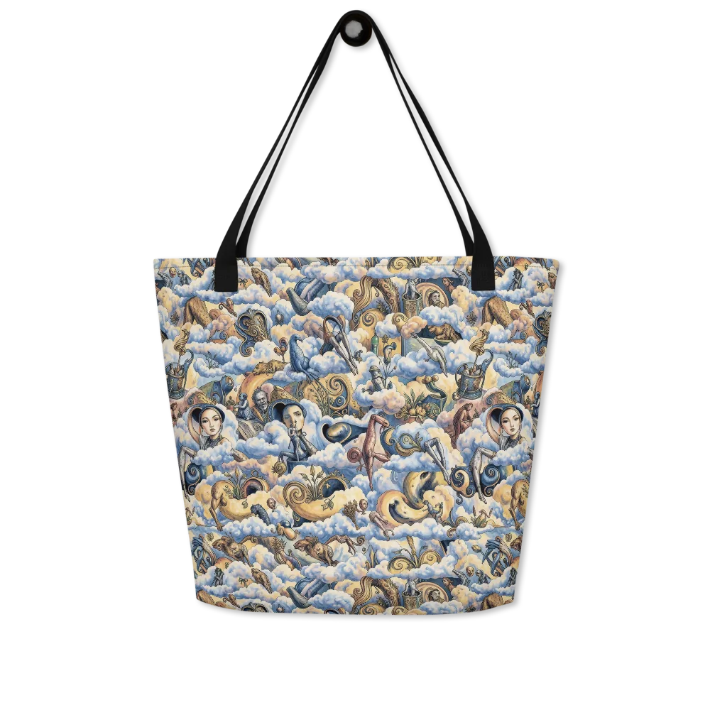 Cloud Cabinet on Large Tote Bag W/ Pocket — Front