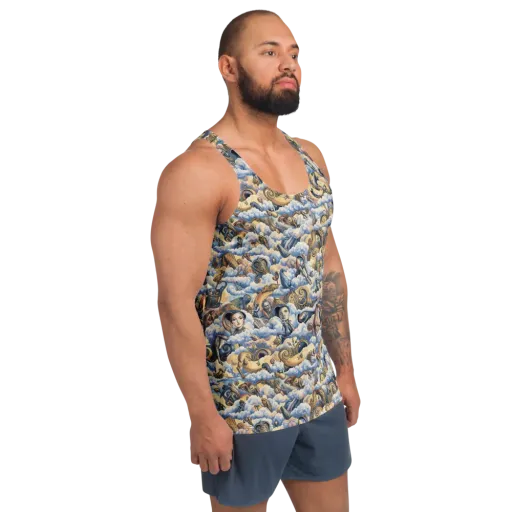 Cloud Cabinet on a Men's Tank Top