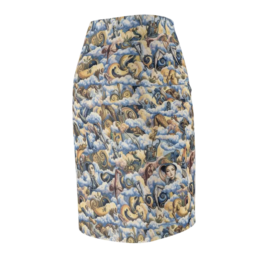 Cloud Cabinet on Pencil Skirt — Back Side