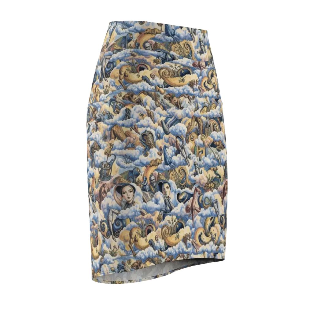 Cloud Cabinet on Pencil Skirt — Front Side