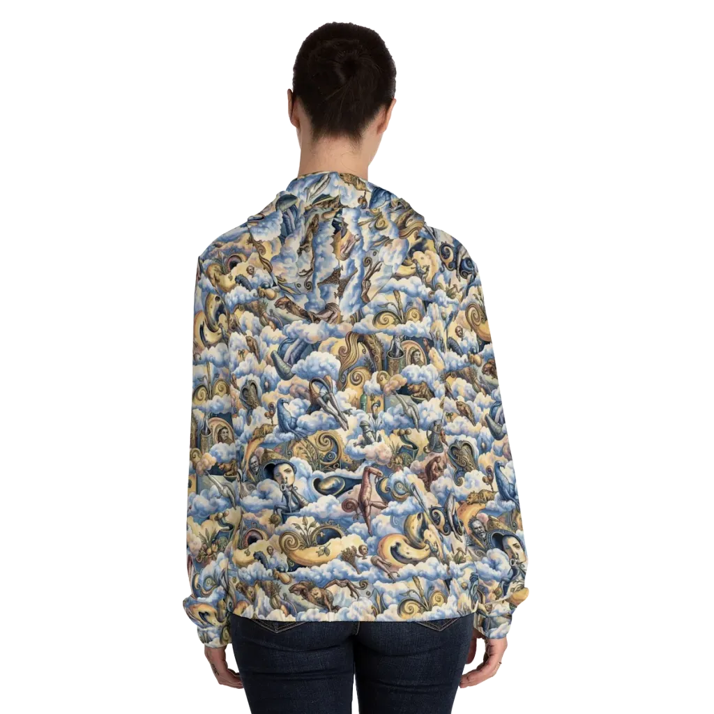 Cloud Cabinet on Women's Full-Zip Hoodie — Back On Person