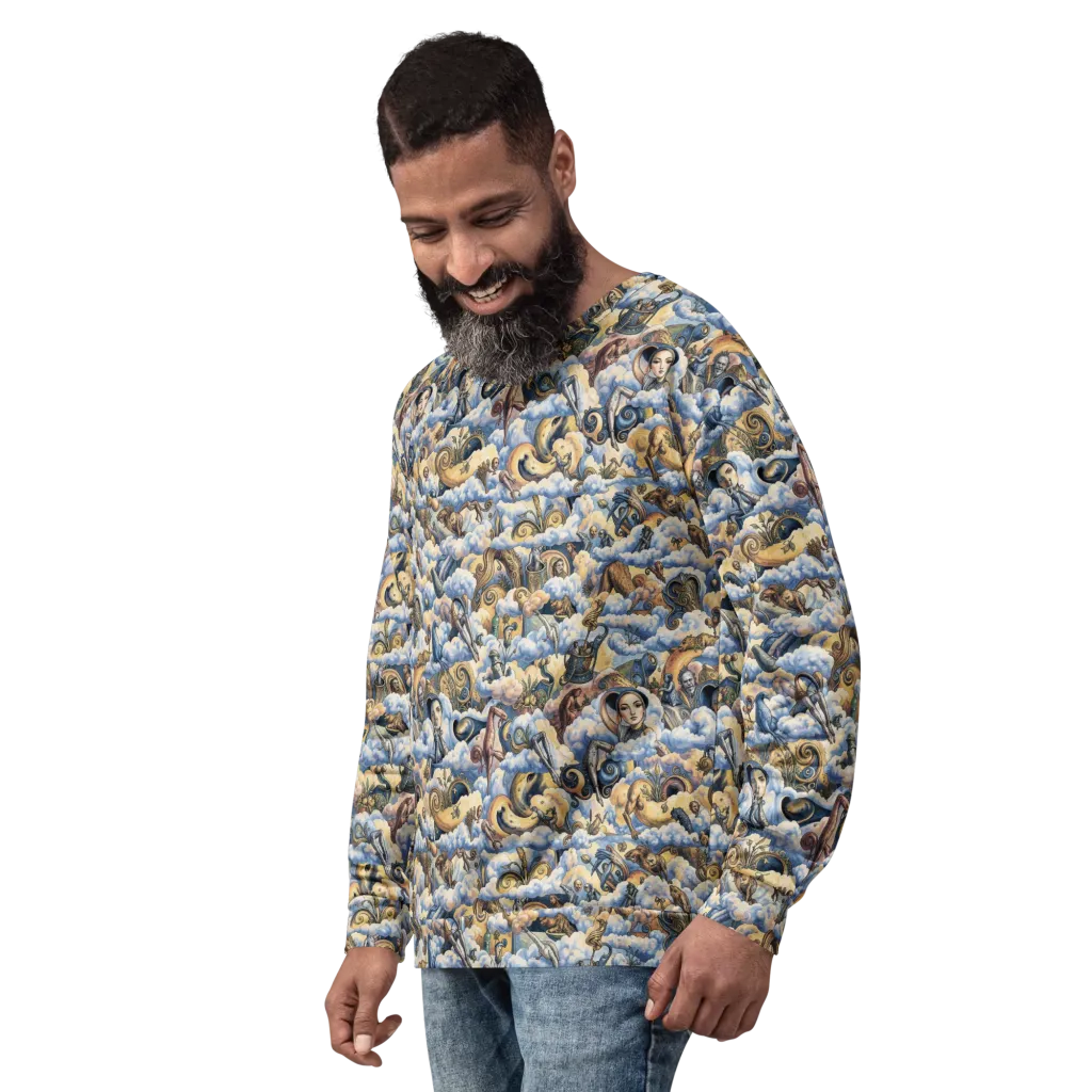 Cloud Cabinet on Sweatshirt — Left Front