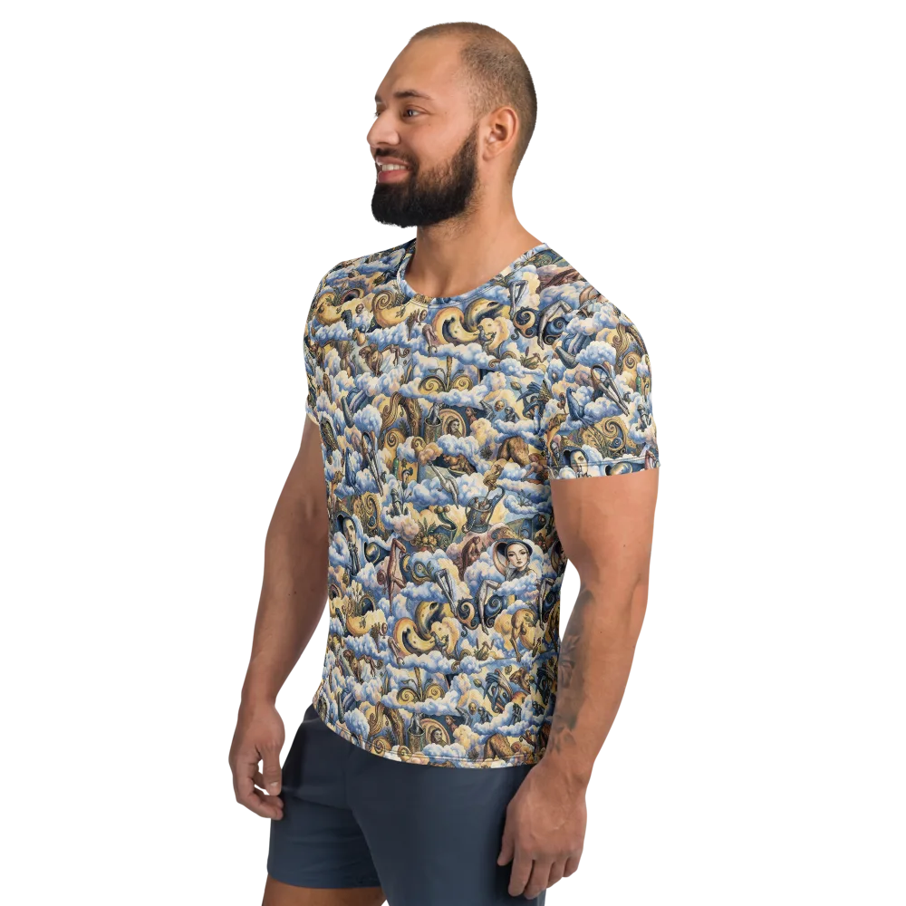 Cloud Cabinet on Men's Athletic T-Shirt — Left