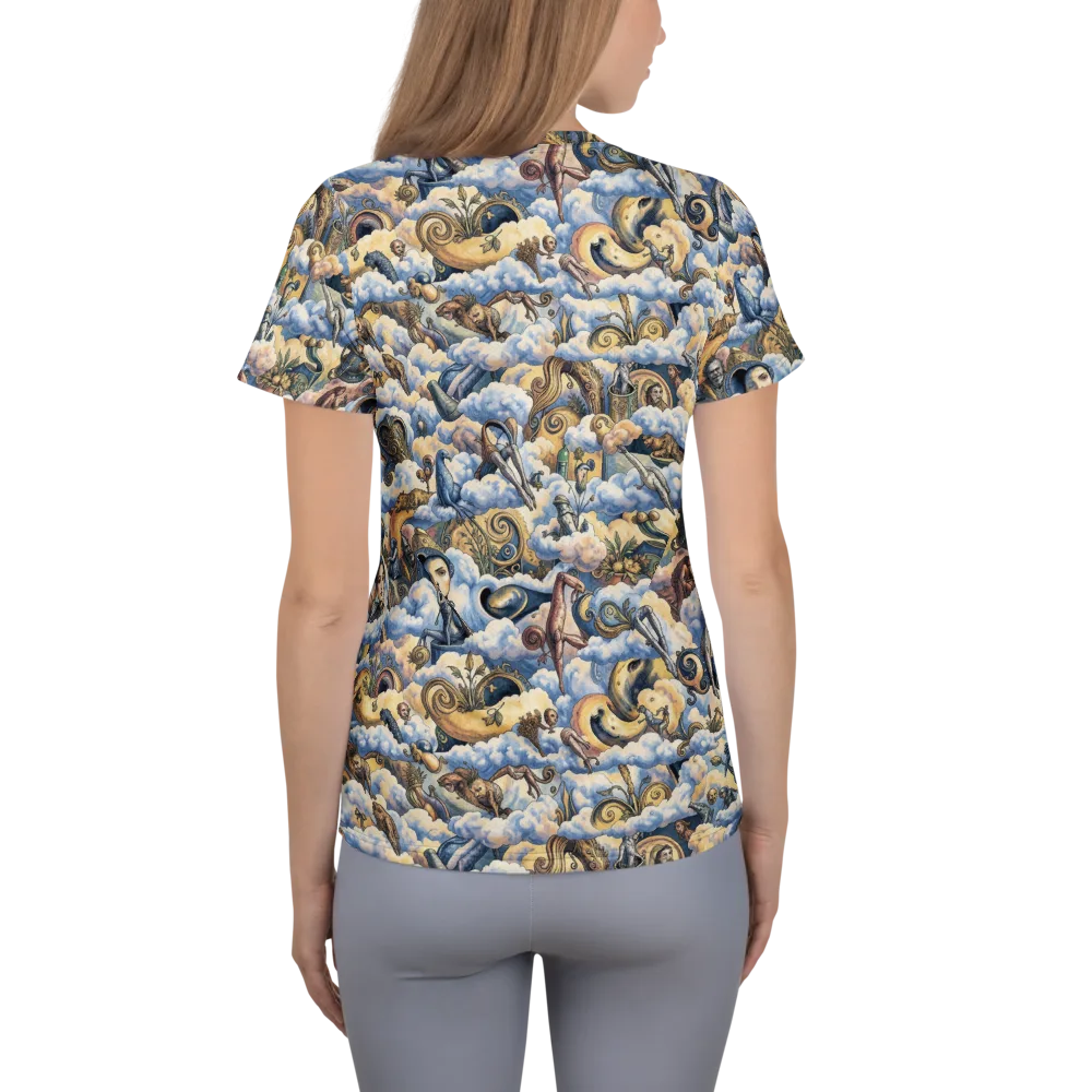 Cloud Cabinet on Women's Athletic T-Shirt — Back