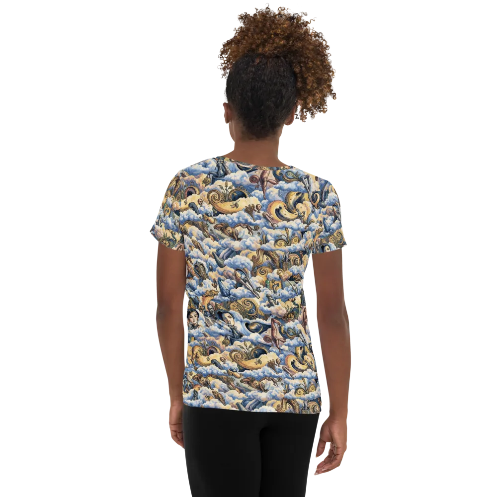 Cloud Cabinet on Women's Athletic T-Shirt — Back